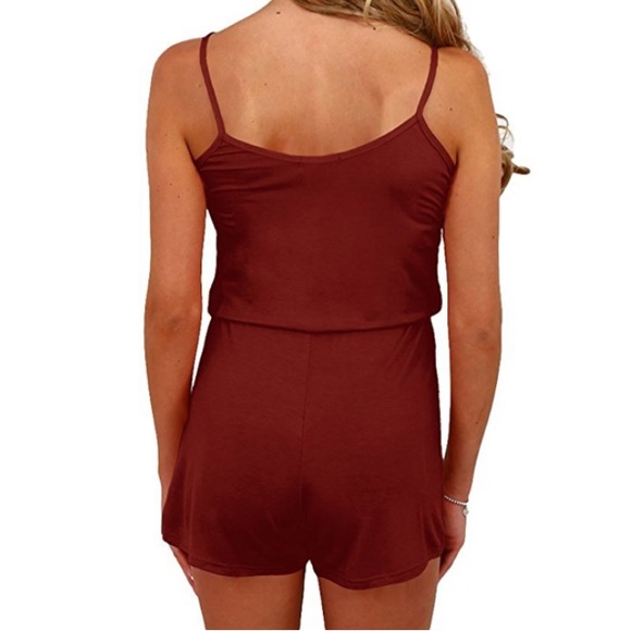 Beautiful woman jumpsuit adjustable waist romper - Picture 7 of 8